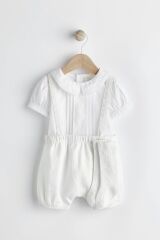 Next Baby % 100 Pamuklu Beyaz Smart Gömlek Salopet Set