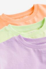 Next Baby Pamuklu Mor Yeşil Turuncu Taytlı 3’lü  Alt Üst Takım