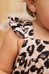 Next Baby % 100 Pamuklu Leopar Romper