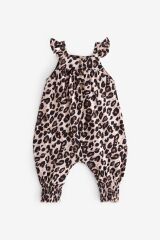 Next Baby % 100 Pamuklu Leopar Romper