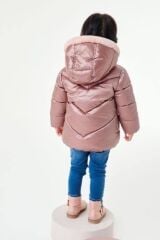 Next Baby Pamuklu Pembe Polar Astarlı Su Geçirmez Mont