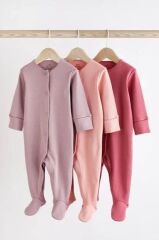 % 100 Pamuklu Pink 3’lü Tulum Set