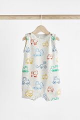 Next Baby % 100 Pamuklu Parlak Çiftlik Temalı 3’lü Romper Set