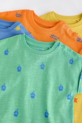 Next Baby % 100 Pamuklu Parlak Yıldız Güneş Desenli 4’lü Romper Set