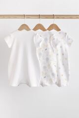 Next Baby Pamuklu Beyaz Safari 3’lü Romper Set