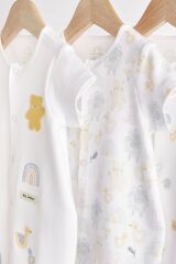 Next Baby Pamuklu Beyaz Safari 3’lü Romper Set