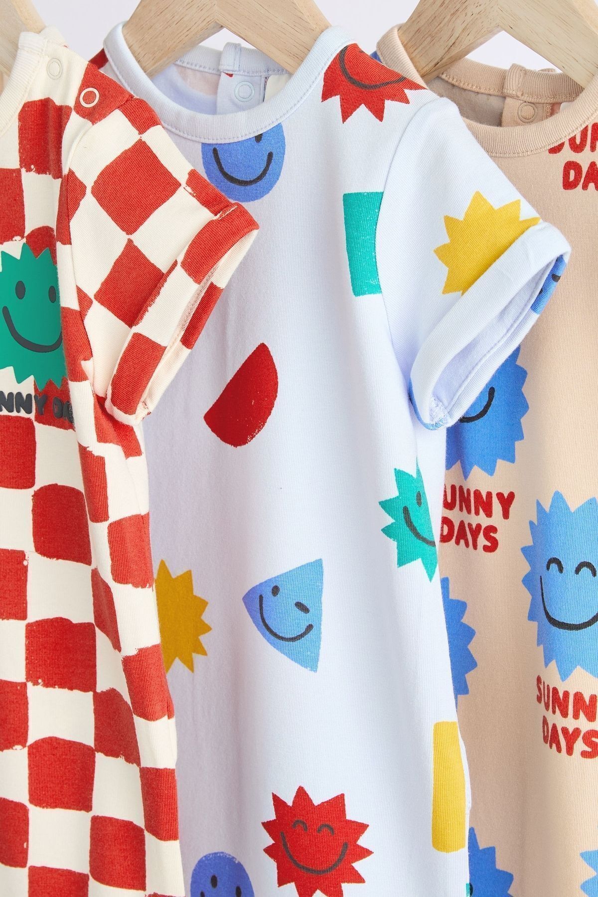 Next Baby % 100 Pamuklu Parlak Karakter Baskılı 3’lü Romper Set