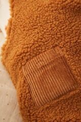 Pamuklu Tan Brown Supersoft Borg Salopet Body Zıbın Set