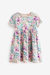 Next Baby % 100 Pamuklu Leylar Mor Çiçekli Elbise