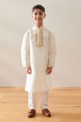 Next Baby Pamuklu Fildişi Kurta Pantolon Alt ÜSt Takım