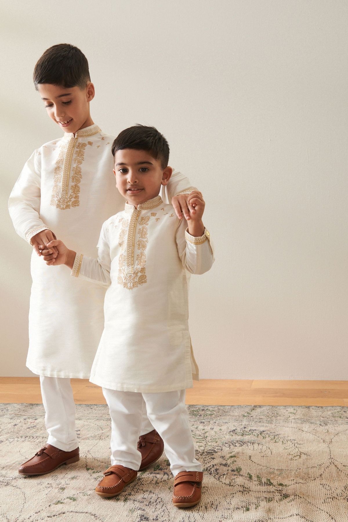 Next Baby Pamuklu Fildişi Kurta Pantolon Alt ÜSt Takım
