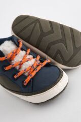 Next Baby Lacivert Polar Astarlı Yumuşak Taban Bebek Spor Ayakkabı