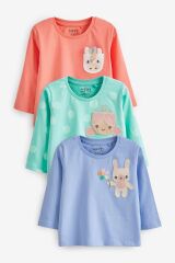 Next Baby % 100 Pamuklu Yeşil Turuncu Hayvan Karakterli 3’lü Thisrt Set