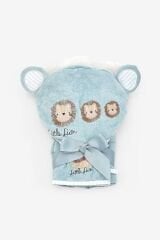 Next Baby % 100 Pamuklu Mavi Aslan Kapüşonlu Bebek Banyo Havlusu