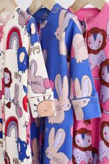 Next Baby Pembe Tavşan Desenli 3’lü Tulum Set Unisex