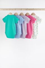 Next Baby % 100 Pamuklu Kısa Kollu 5’li Body Zıbın Set