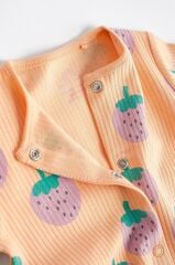 Next Baby Pamuklu Pembe Happy 3’lü Tulum Set