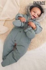 Next Baby Pamuklu Suya Dayanıklı Tam Polar Astarlı Lüks Suni Kürk Yaka Kar Tulumu