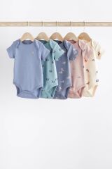 Next Baby % 100 Pamuklu Deniz Mavisi Kısa Kollu Body Zıbın Set