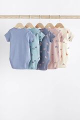 Next Baby % 100 Pamuklu Deniz Mavisi Kısa Kollu Body Zıbın Set
