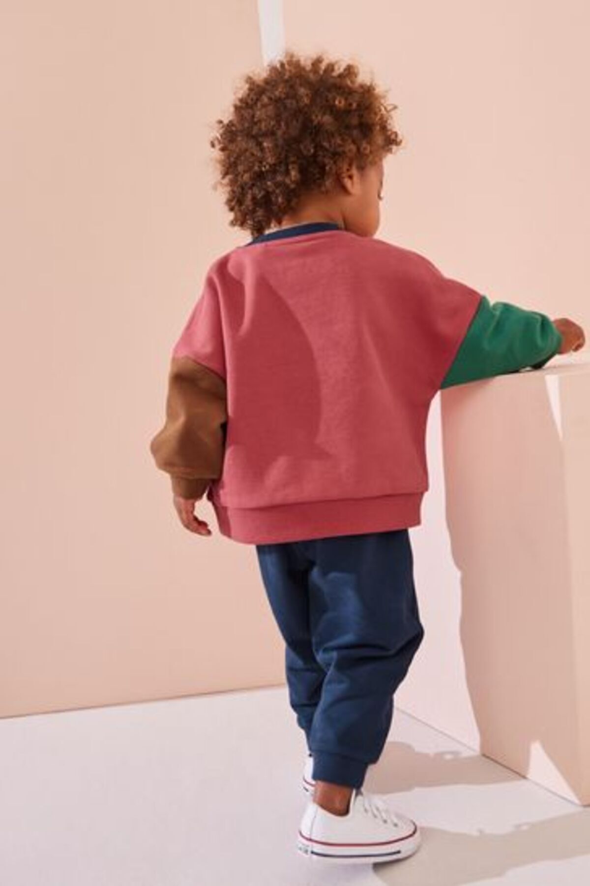 Next Baby Pamuklu Kırmızı/Mavi Dinozor Desenli Uzun Kollu Alt Üst Takım Takım