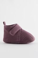 Next Baby % 100 Pamuklu Leylak Moru Müslin Yumuşak Taban Bebek Ayakkabısıı