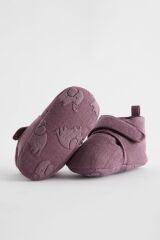 Next Baby % 100 Pamuklu Leylak Moru Müslin Yumuşak Taban Bebek Ayakkabısıı