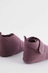 Next Baby % 100 Pamuklu Leylak Moru Müslin Yumuşak Taban Bebek Ayakkabısıı
