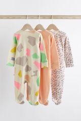 Next Baby Nexrt Baby % 100 Pamuklu Renk Bloklu 3’lü Tulum Set