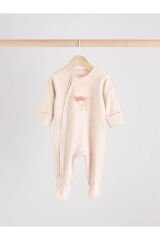 Next Baby %100 Organik Pamuklu Krem Boğa Desenli 3’lü Uyku Tulumu Set ALYE19701