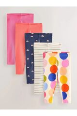 Pembe Gökkuşağı Desenli Uzun Kollu 5'Lİ Alt Üst Takım