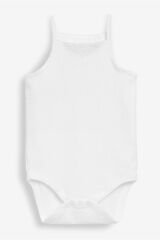 Next Baby Baby % 100 Pamuklu Beyaz Ip Askılı Kız Bebek Body Zıbın