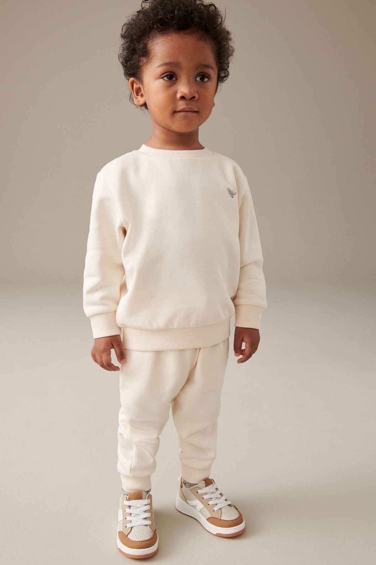 Next Baby % 100 Pamuklu Ekru Uzun Kollu Jogger Alt Üst Takım