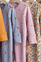 Next Baby % 100 Pamuklu Orange Flovers 5’li Tulum Set
