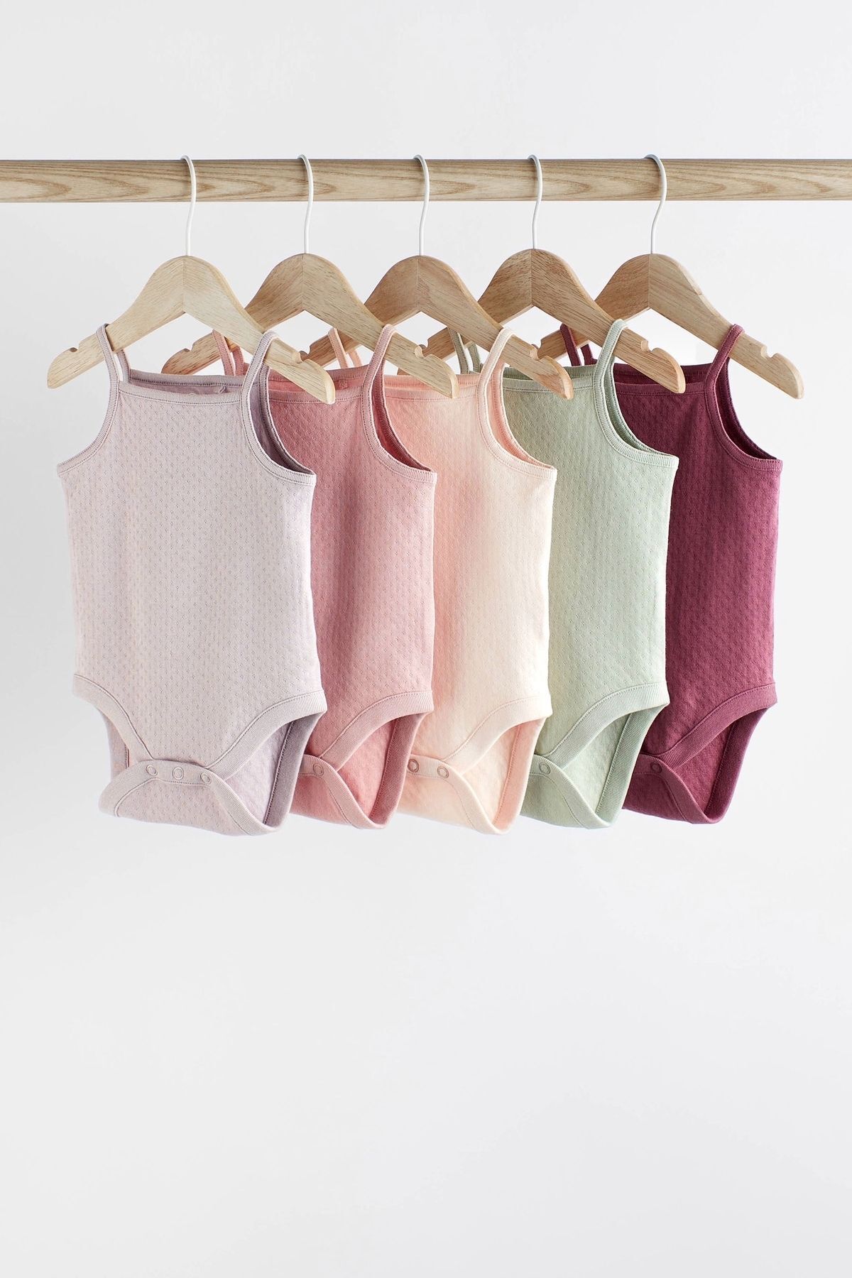 Next Baby Pamuklu Çoklu Pastel İp Askılı 5’li Body Zıbın Set