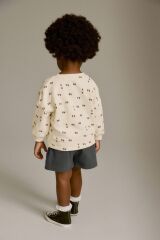 Next Baby Pamuklu Mono Kalpli Sweatshirt Şort Alt Üst Takım