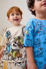 Next Baby % 100 Pamuklu Paw Patrol Baskılı Kısa Kollu Şortlu 3’lü Alt Üst Takım