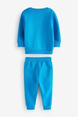 Next Baby % 100 Pamuklu Kobalt Mavi Uzun Kollu Jogger Alt Üst Takım