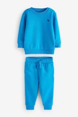 Next Baby % 100 Pamuklu Kobalt Mavi Uzun Kollu Jogger Alt Üst Takım