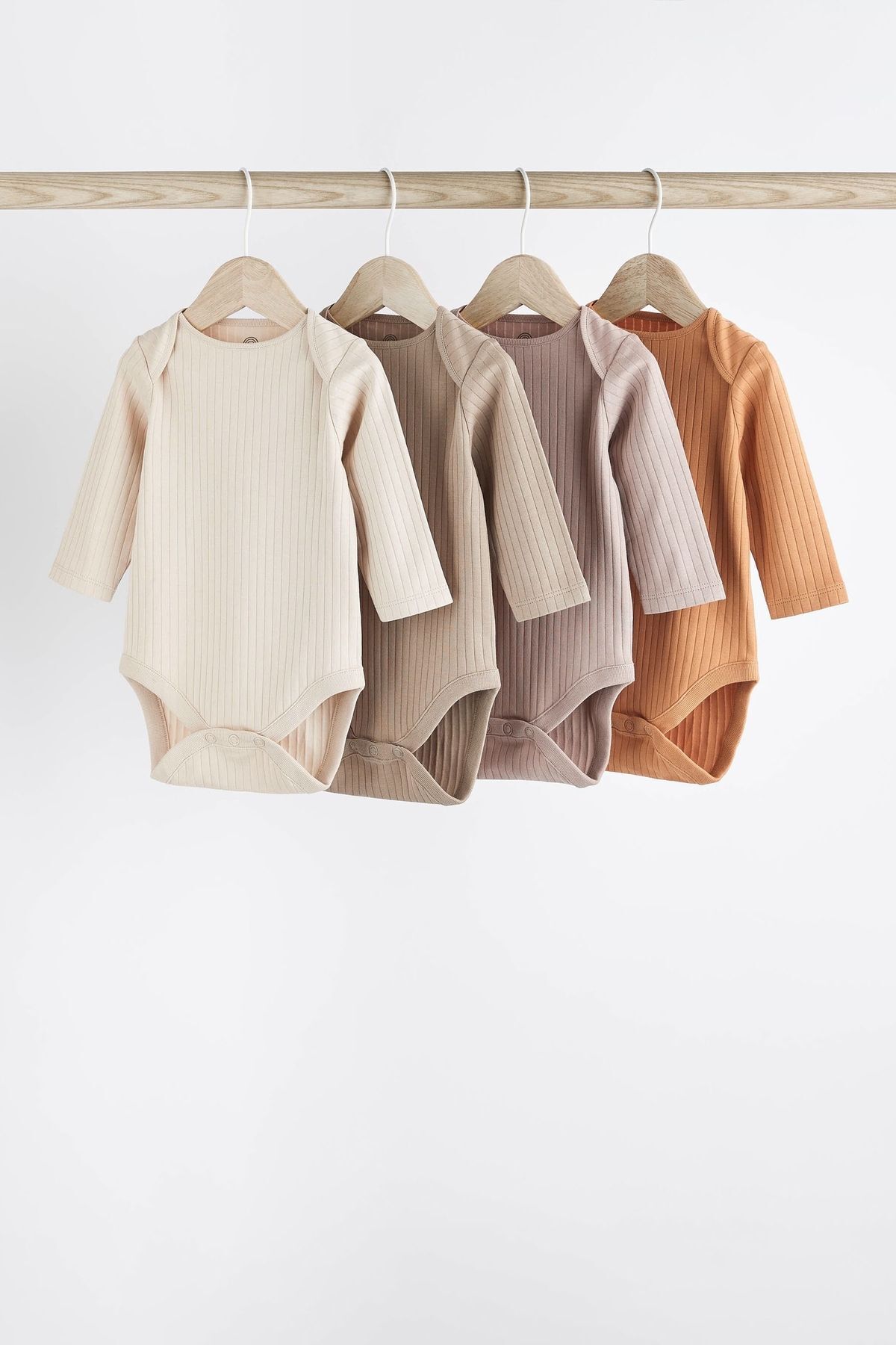 Next Baby Unisex Pamuklu Kahverengi 4’lü Body Zıbın