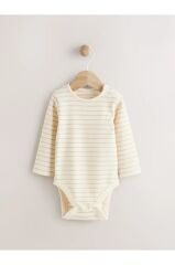 % 100 Pamuklu Krem Fırfırlı Salopet Body Zıbın Set