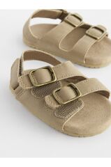 Tan Brown Mantar Taban Bantlı Bebek Sandalet