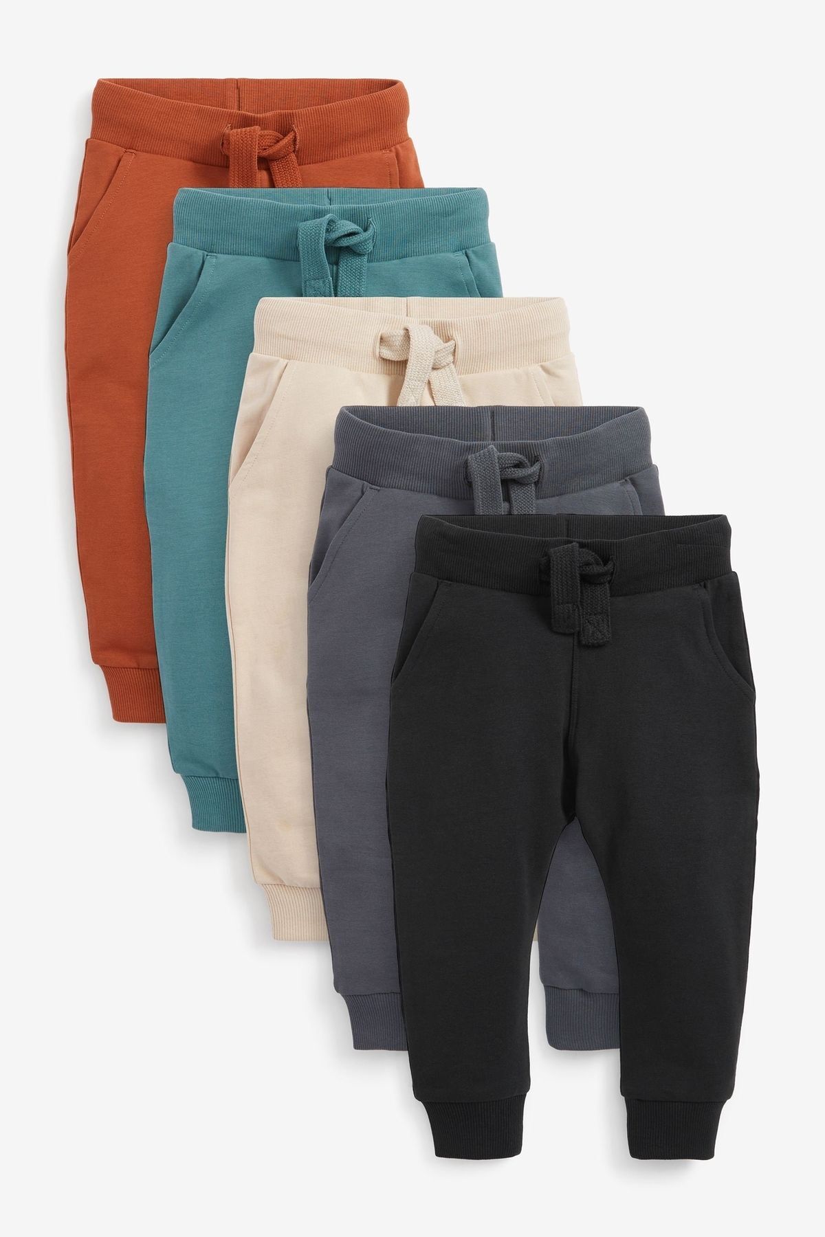 Next Baby Baby % 100 Pamuklu Toprak Turuncu /Gri Jogger 5’li Eşofman Set
