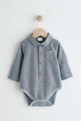Next Baby Pamuklu Lacivert Smart Gömlek Pantolon Askı 3'lü Set