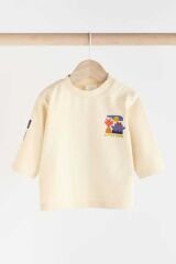 Next Baby Pamuklu Turuncu Krem Haki Uzun Kollu Sweatshirt Jogger 3'lü Alt Üst Takım