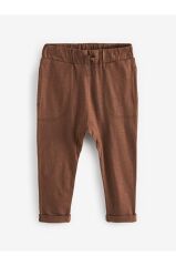 Pamuklu Adaçayı Yeşili Kahve Eşofman Altı /3'lü Jogger Set
