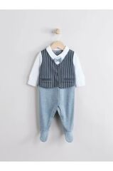 % 100 Pamuklu Premium Mavi Lacivert Smokin Tulum