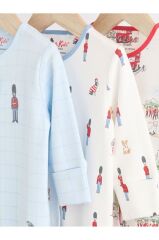 % 100 Pamuklu Özel Seri London Desenli Cath Kidston 3'lü Tulum Set