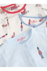 % 100 Pamuklu Özel Seri London Desenli Cath Kidston 3'lü Tulum Set
