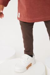 Next Baby Pamuklu Rust Brown Alt Üst Takım